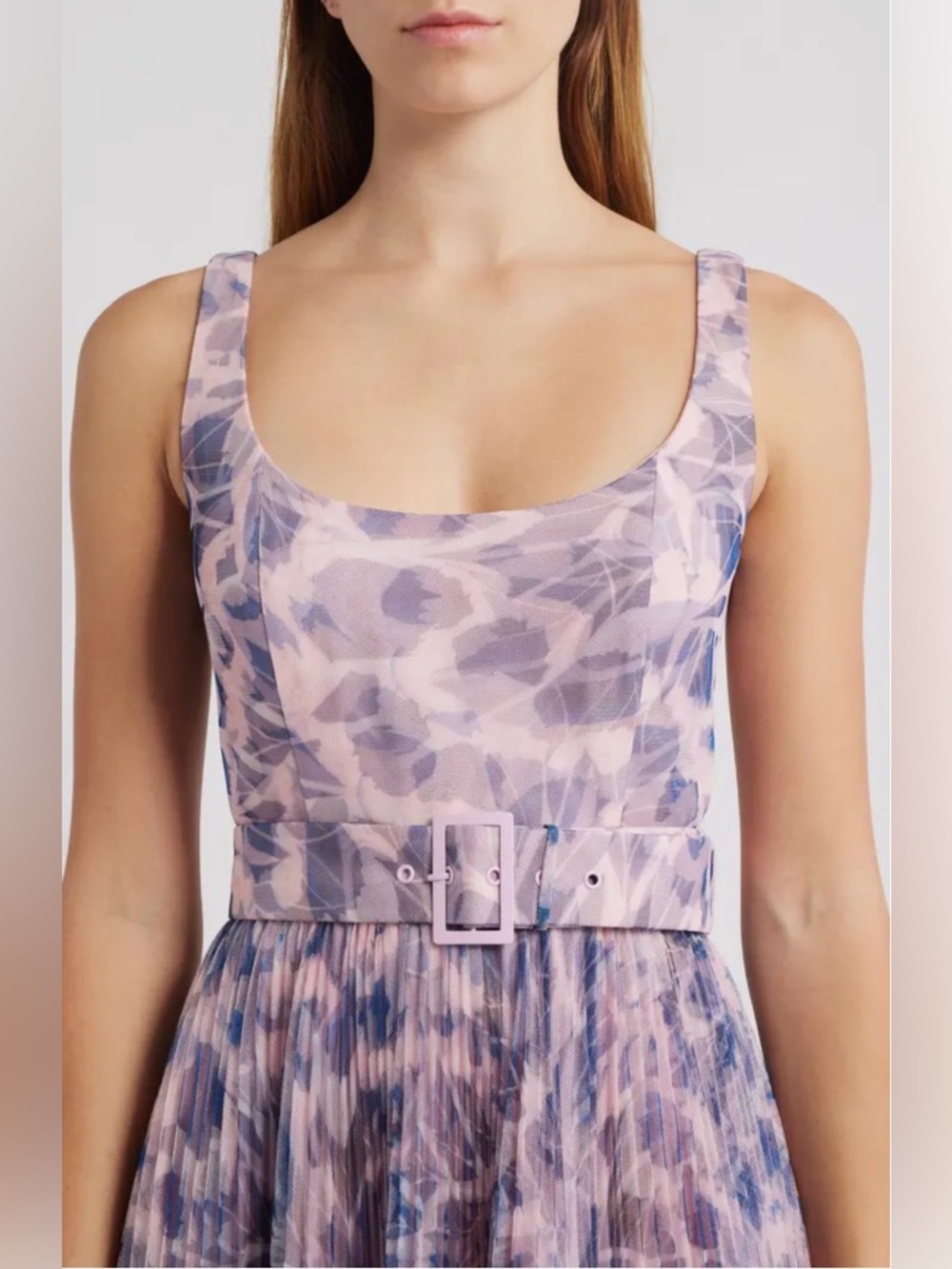 Hutch Pleated Belted Sleeveless Midi Dress - Picture 4 of 6